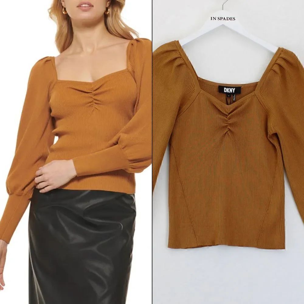 DKNY Womens Sweetheart-Neckline Roasted Pecan